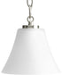 Bravo 1-Light Etched Glass Modern Mini-Pendant Light Brushed Nickel