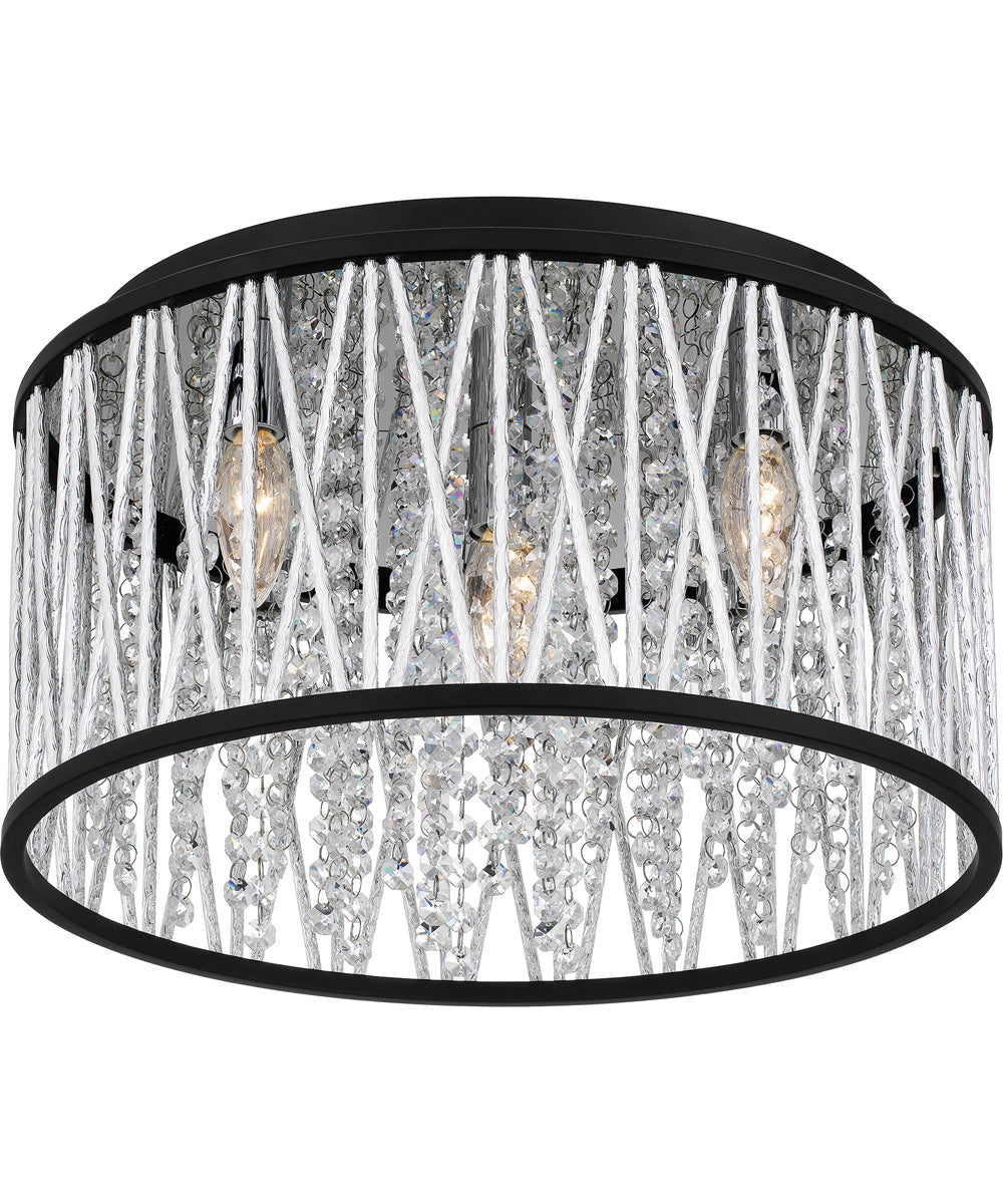 Celeste Medium 5-light Flush Mount Matte Black