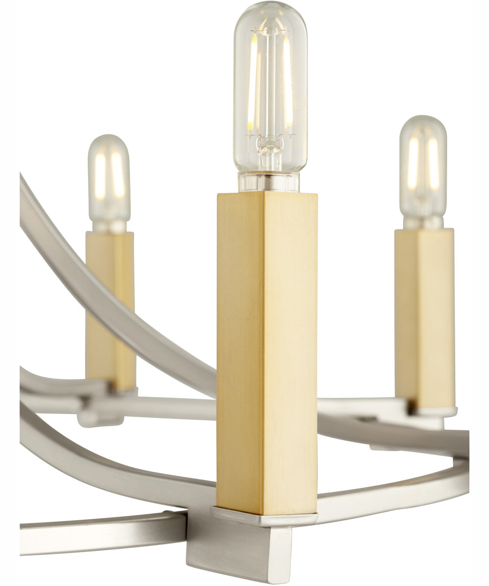 Olympus 9-light Chandelier Satin Nickel