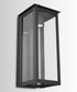 Hunt 1-Light Outdoor Wall Mount Rain or Shine - Black with Clear Glass