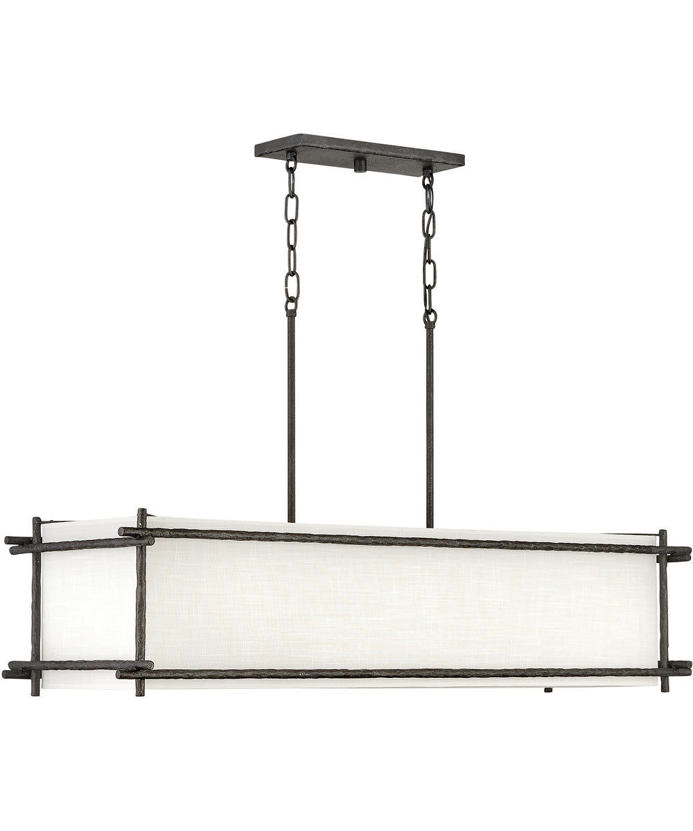 42" Tress 6-Light Linear in Forged Iron