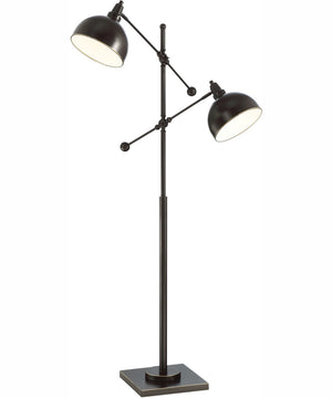 Cupola 2-Light 2-Light Metal Floor Lamp Dark Bronze