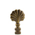 Antiqued Mini Shell Lamp Finial Antiqued Brass 2.25"h