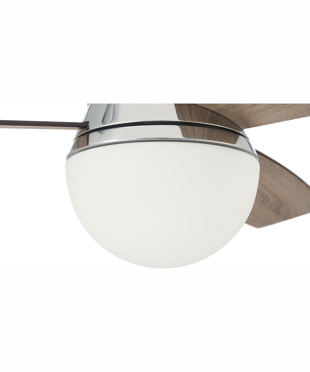 52" Daybreak 1-Light Ceiling Fan Polished Nickel