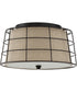 Landings Medium 3-light Flush Mount Mottled Cocoa