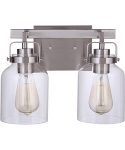 View the Craftmade Foxwood 2-Light Vanity Brushed Polished Nickel