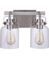 Foxwood 2-Light Vanity Brushed Polished Nickel