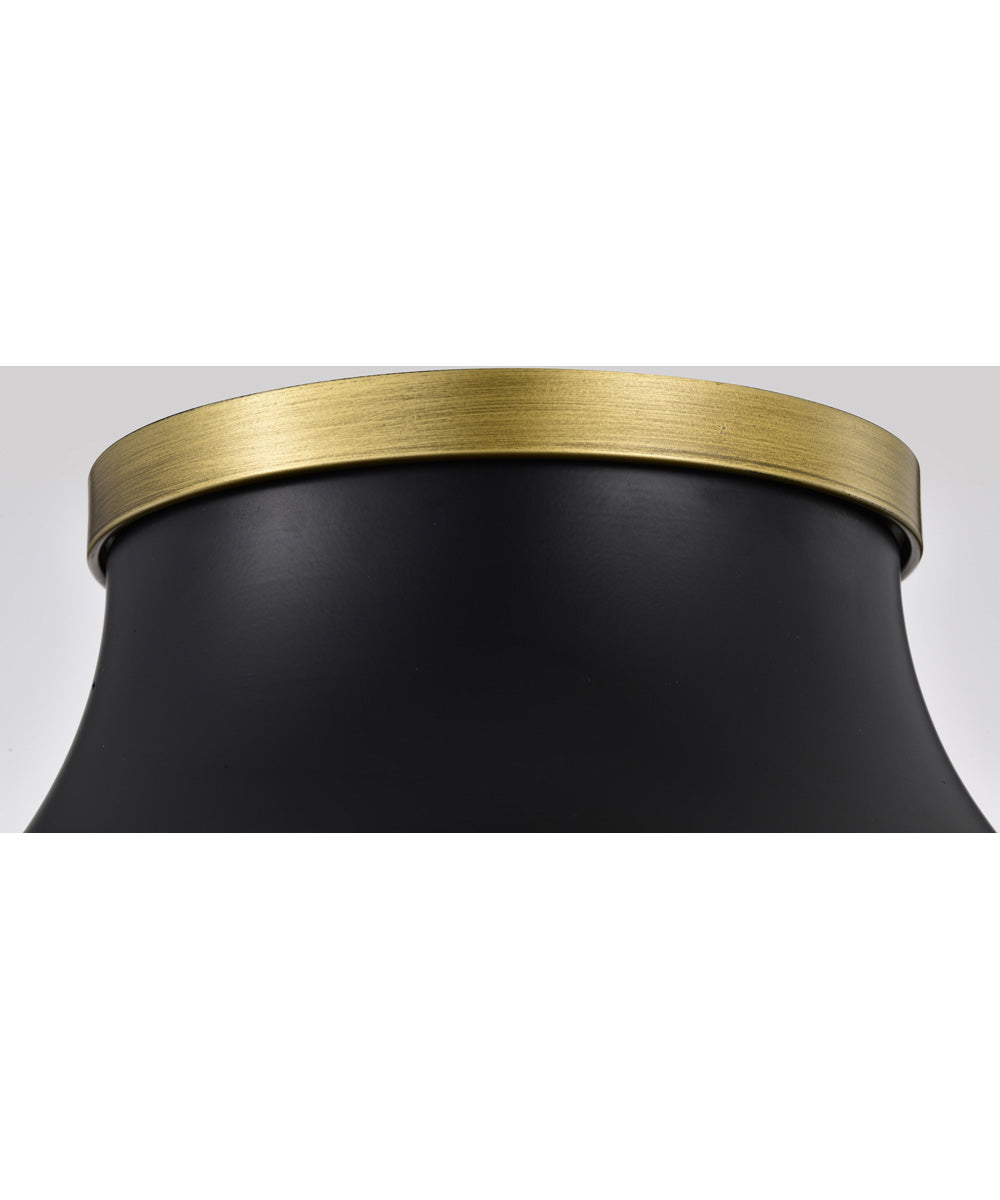 Lafayette 3-Light Close-to-Ceiling Matte Black