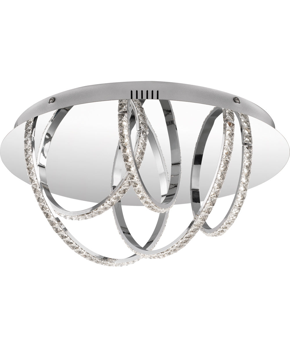 Diamond  Flush Mount Polished Chrome