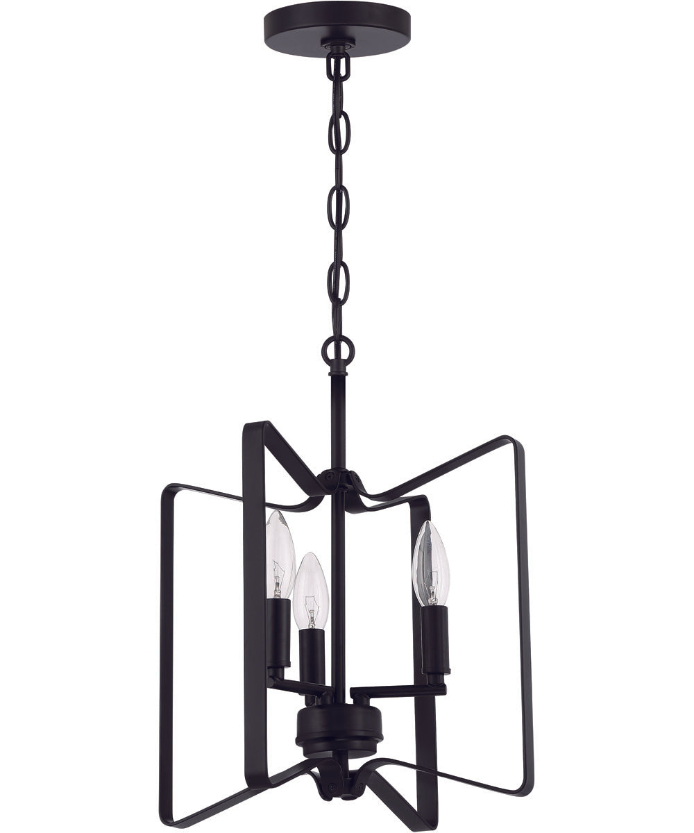 Shayna 3-Light Convertible Semi Flush Flat Black