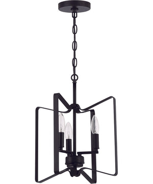 Shayna 3-Light Convertible Semi Flush Flat Black