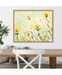 Framed Chrysanthemum and Daisy Field by Emma Coghlan Canvas Wall Art Print (28  W x 23  H), Sylvie Maple Frame