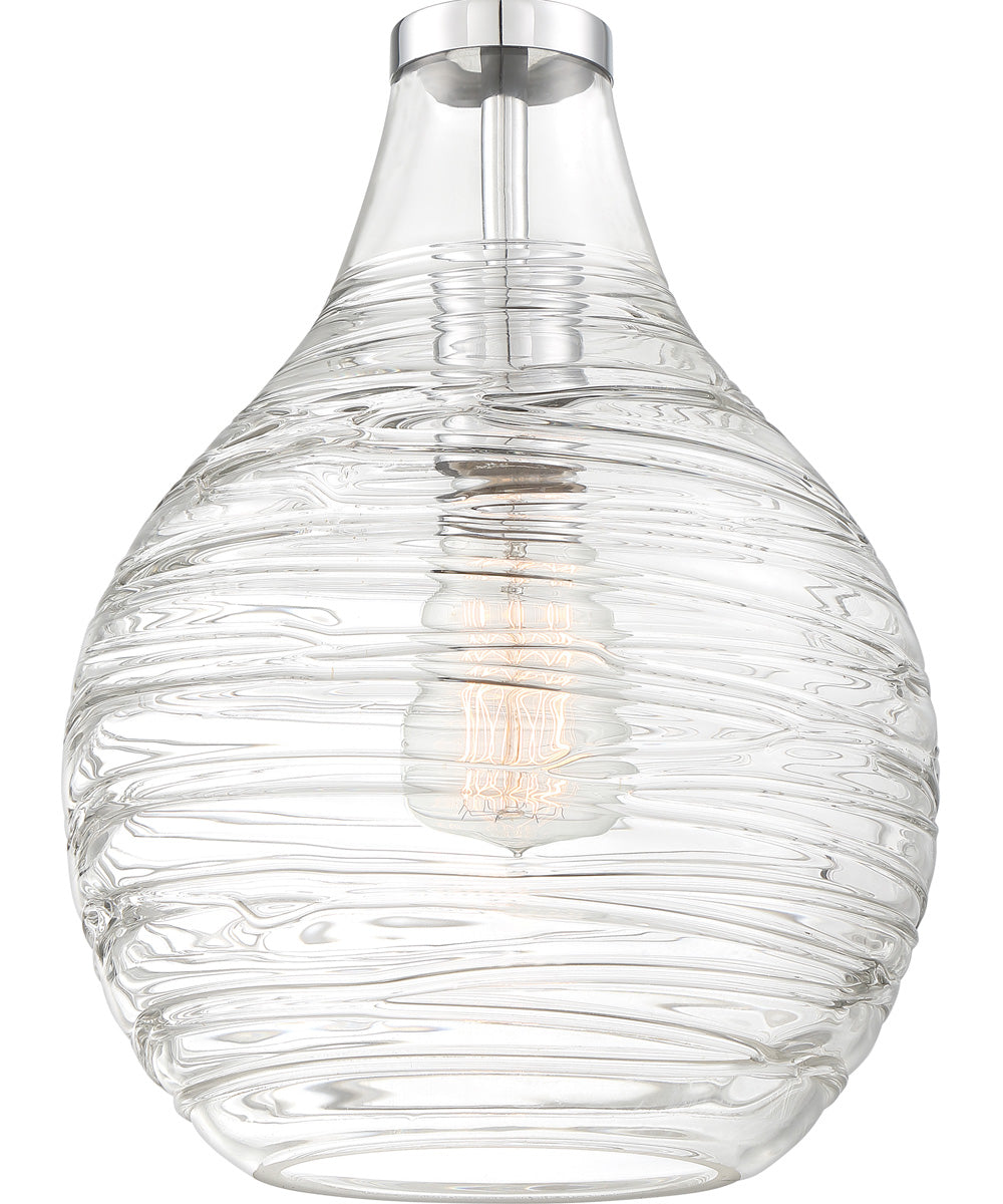 Genie 1-light Semi Flush Mount Polished Chrome