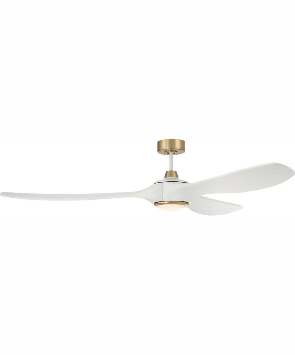 72" Envy 1-Light Indoor/Outdoor Ceiling Fan White/Satin Brass