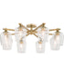 Veno 8-light Ceiling Flush Mount Aged Brass