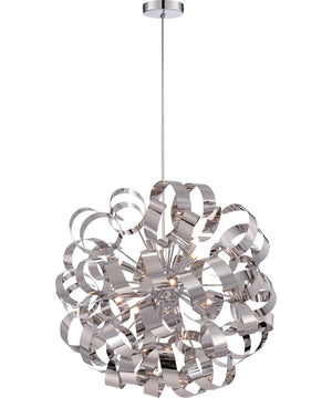 Ribbons 12-light Pendant Polished Chrome