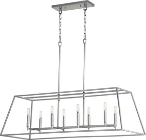 45"W Gabriel 8-light Pendant Classic Nickel