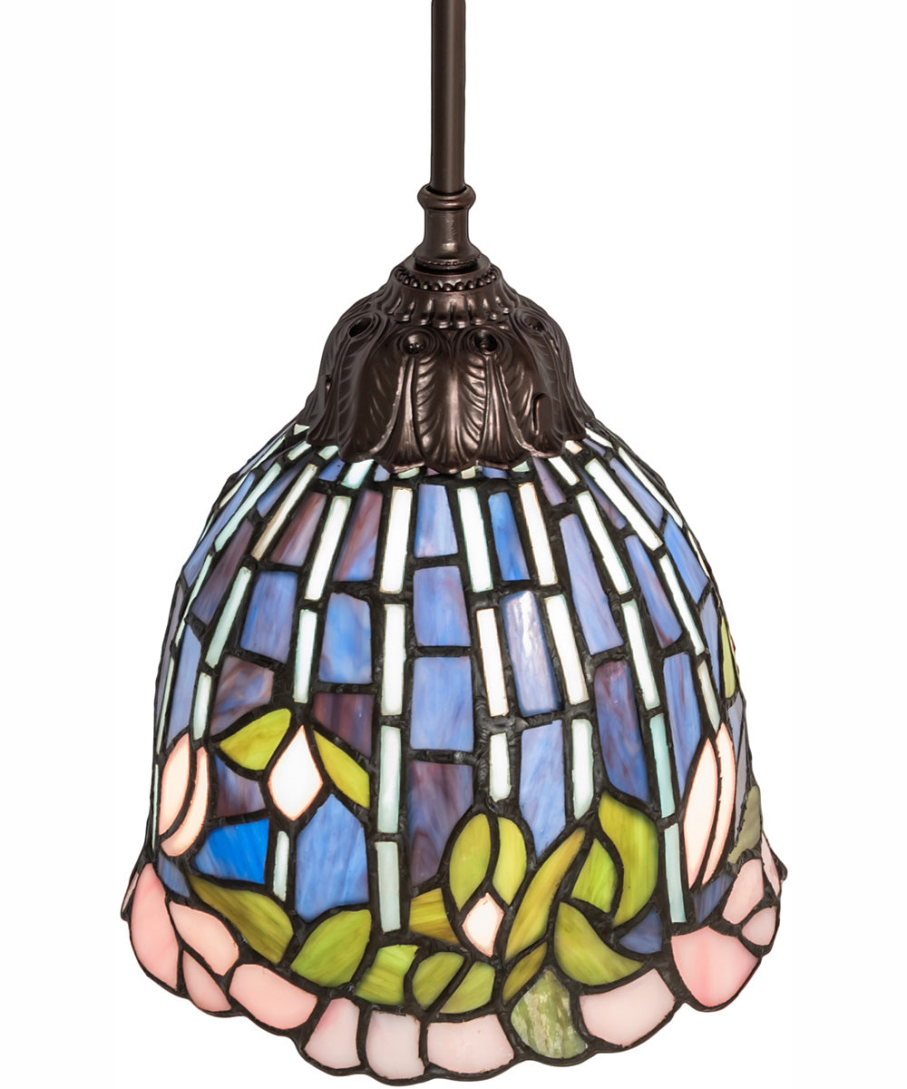 8" Wide Tiffany Flowering Lotus Mini Pendant