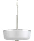 Alexa 3-Light Foyer Pendant Brushed Nickel