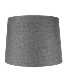14"W x 10"H SLIP UNO FITTER Hardback Drum Lamp Shade Granite Gray
