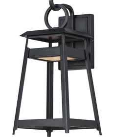 Pagoda Medium LED Outdoor Sconce Black