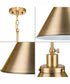Hinton 1-Light Modern Farmhouse Pendant Vintage Brass