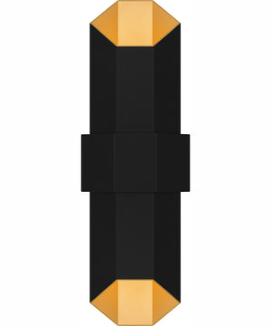 Chasm Large Outdoor Wall Light  Gold Coastal Armour Aluminum Matte Black