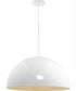 Perimeter 1-Light Mid-Century Modern Pendant with metal Shade White