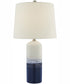 Heaton 1-Light 2 Pack-Table Lamp Ceramichrome/ White Linen Shade