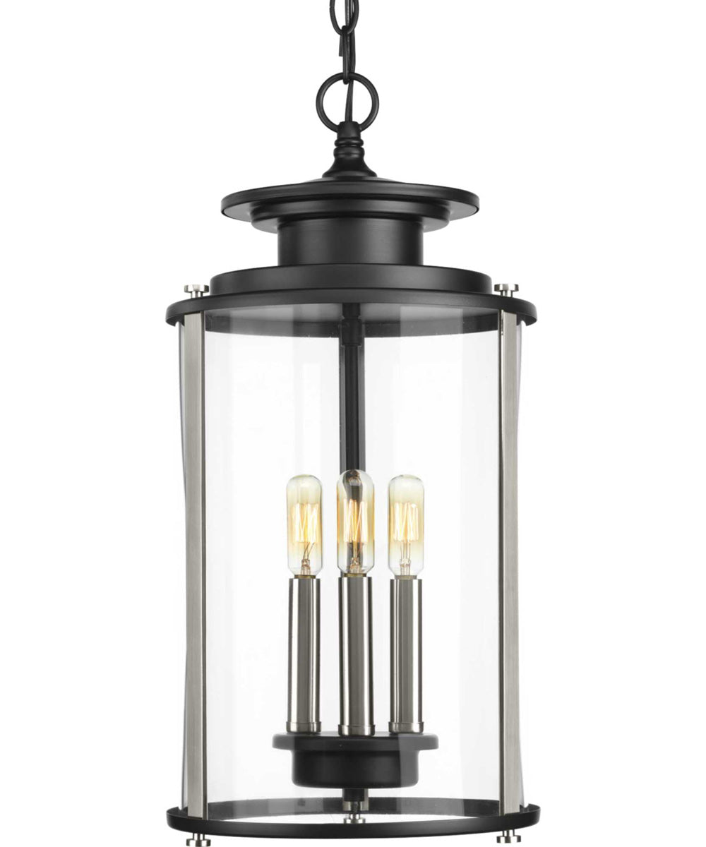 Squire 3-Light Hanging Lantern Matte Black