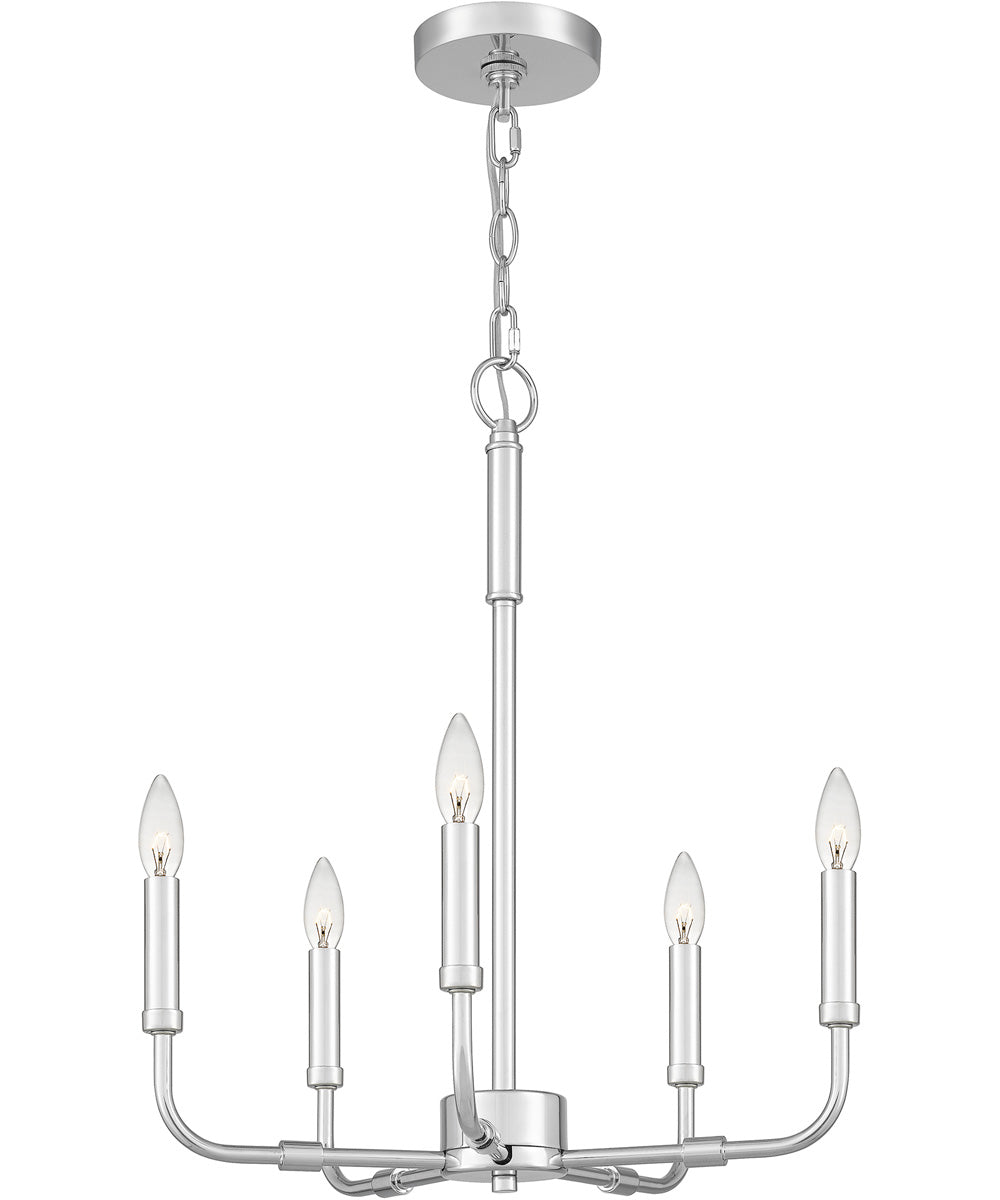 Abner 5-light Chandelier Polished Chrome