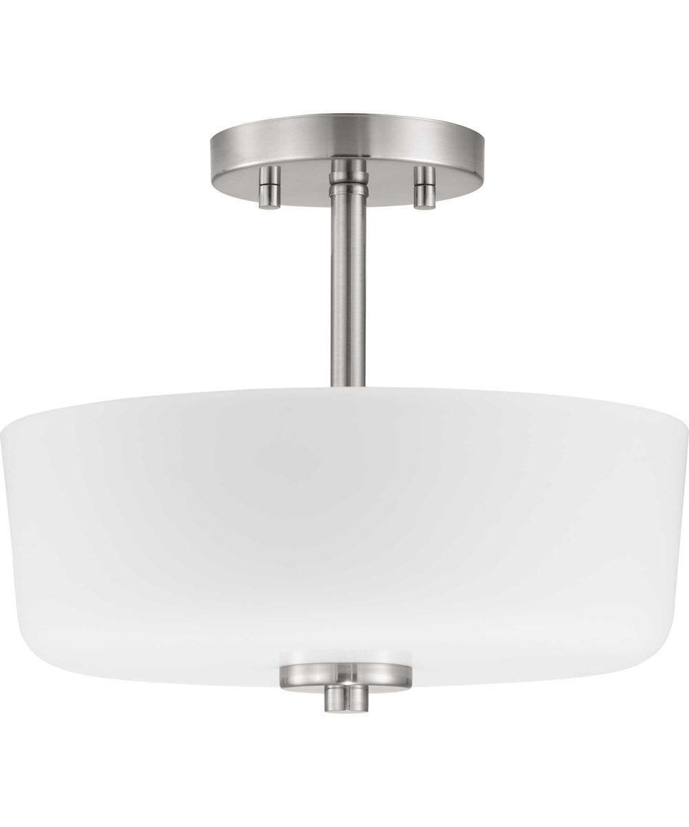 Tobin 2-Light 12-1/4" Semi-Flush Convertible Brushed Nickel