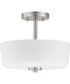 Tobin 2-Light 12-1/4" Semi-Flush Convertible Brushed Nickel