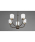 West Village 5-Light Etched Double Prismatic Glass Farmhouse Chandelier Light Antique Bronze