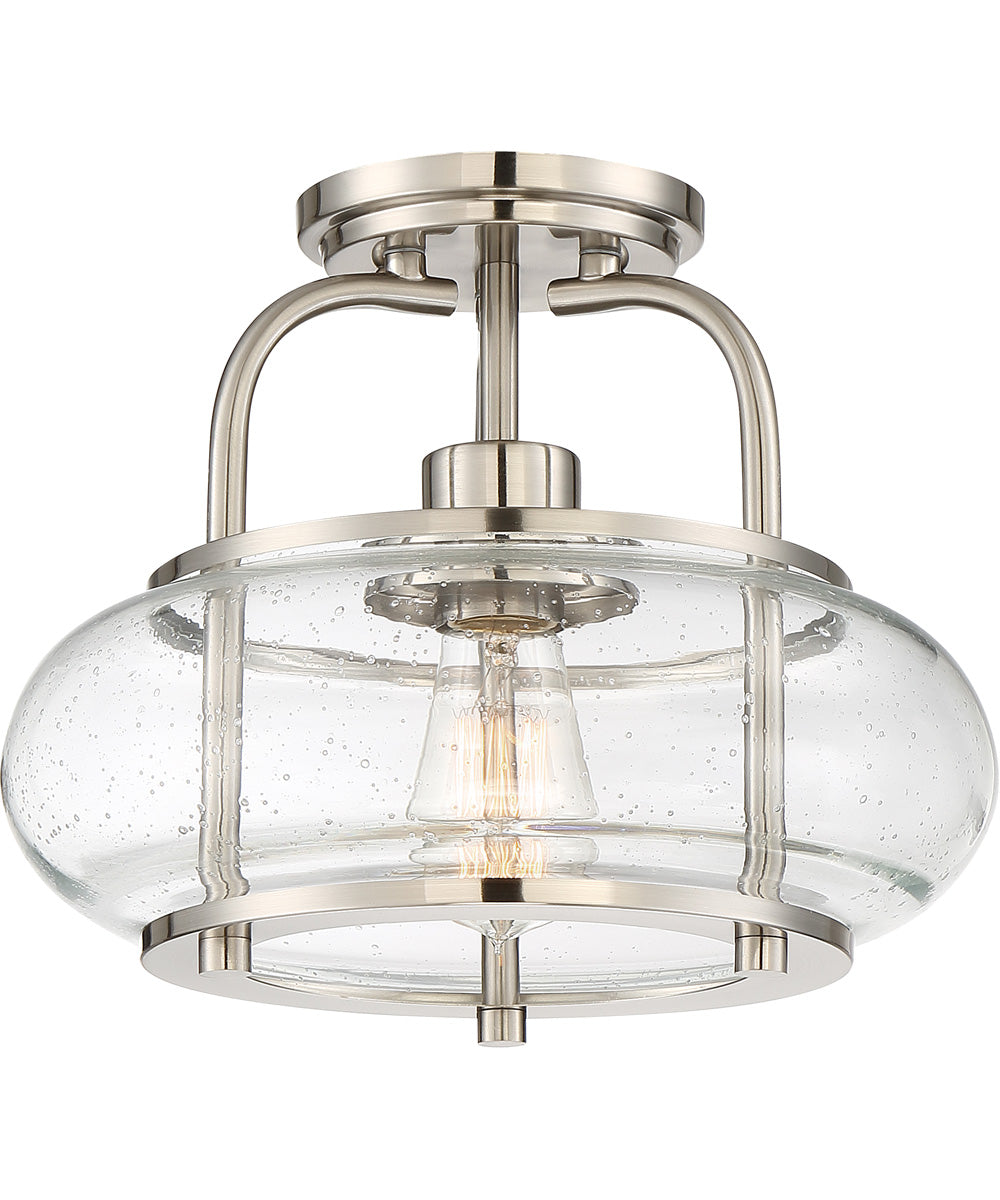 Trilogy Small 1-light Semi Flush Mount Brushed Nickel