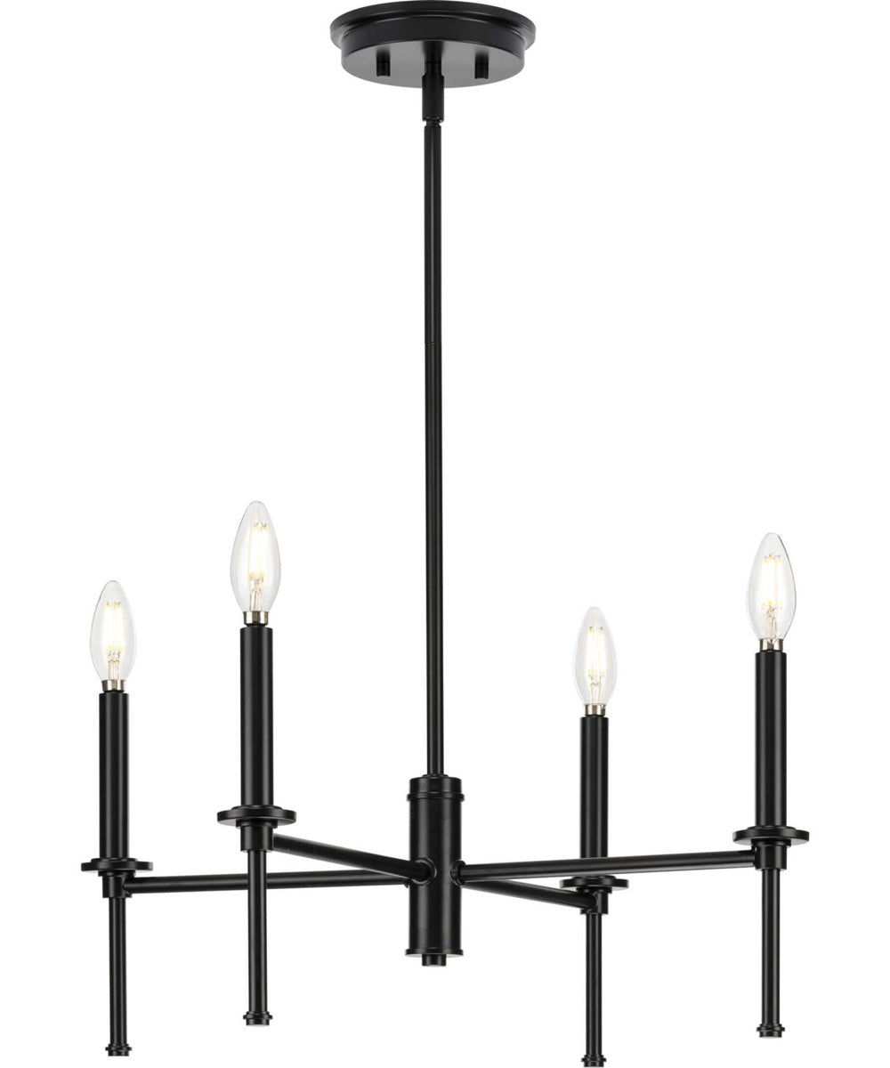 Elara 4-Light New Traditional  Chandelier Light Matte Black