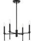 Elara 4-Light New Traditional  Chandelier Light Matte Black
