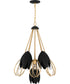 Quoizel Pendant 4-light Pendant Brushed Weathered Brass