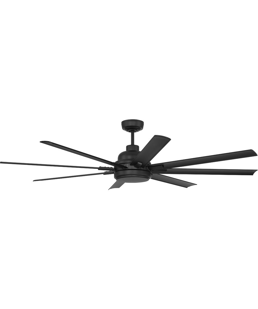 Rush 65" 1-Light Ceiling Fan (Blades Included) Flat Black