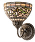 8" Wide Tiffany Turning Leaf Wall Sconce