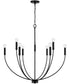 Ansley 9-Light Chandelier Matte Black