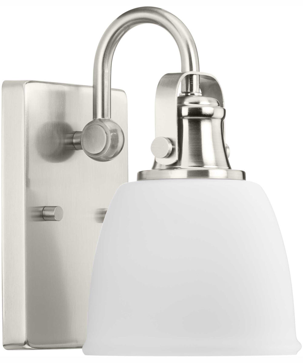 Preston 1-Light Coastal Bath Vanity Light Brushed Nickel