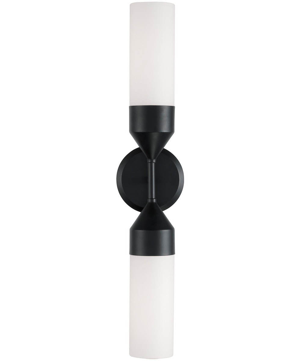Devon 2-Light Sconce Matte Black
