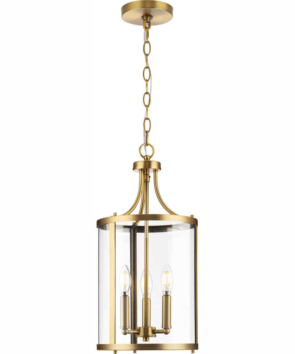 Gilliam 3-Light New Traditional Hall & Foyer Vintage Brass