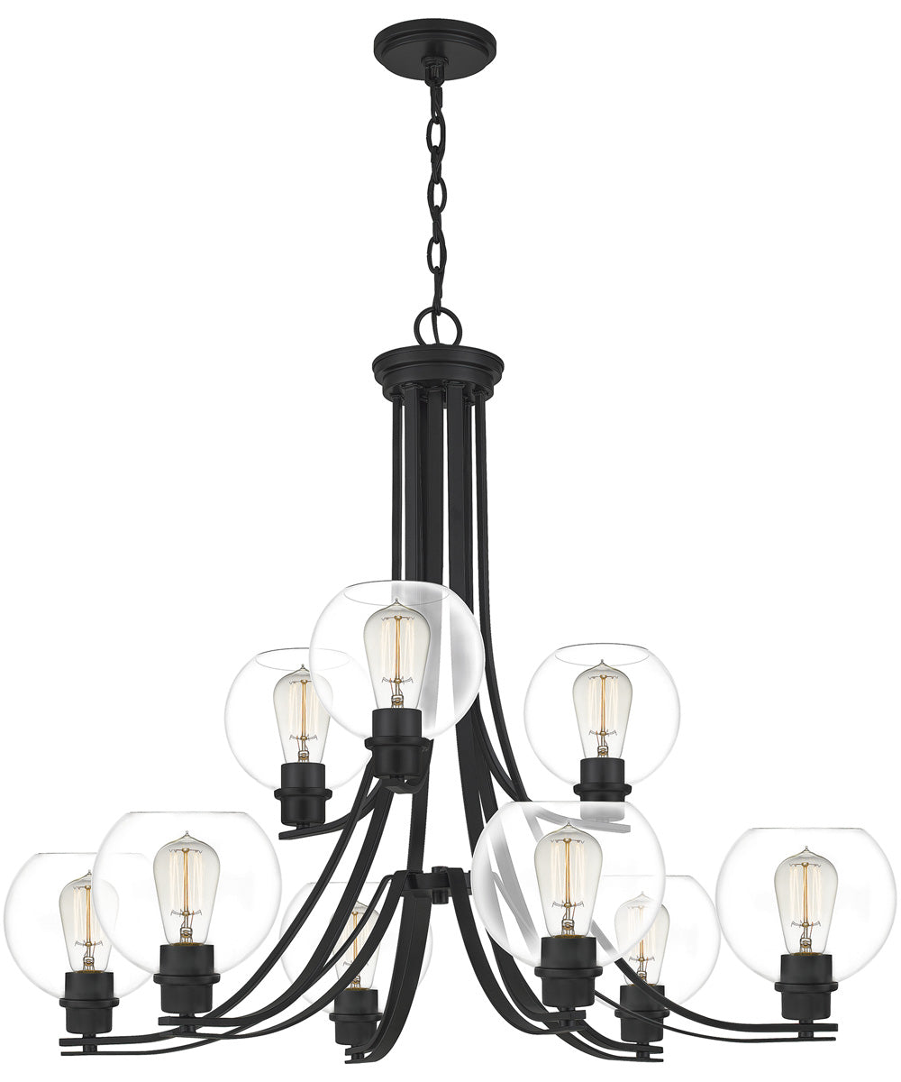 Pruitt 9-light Chandelier Matte Black