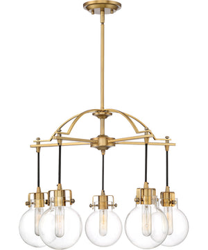 Sidwell 5-light Chandelier Weathered Brass