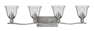 36"W Bolla 4-Light Bath Four Light in Brushed Nickel with Clear