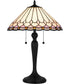 Tiffany Small 2-light Table Lamp Matte Black