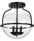 Amado 3-Light Close-to-Ceiling Matte Black