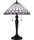 Tiffany Small 2-light Table Lamp Matte Black